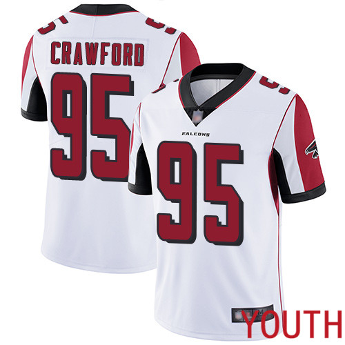 Atlanta Falcons Limited White Youth Jack Crawford Road Jersey NFL Football #95 Vapor Untouchable